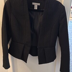 H&M Textured Black Blazer